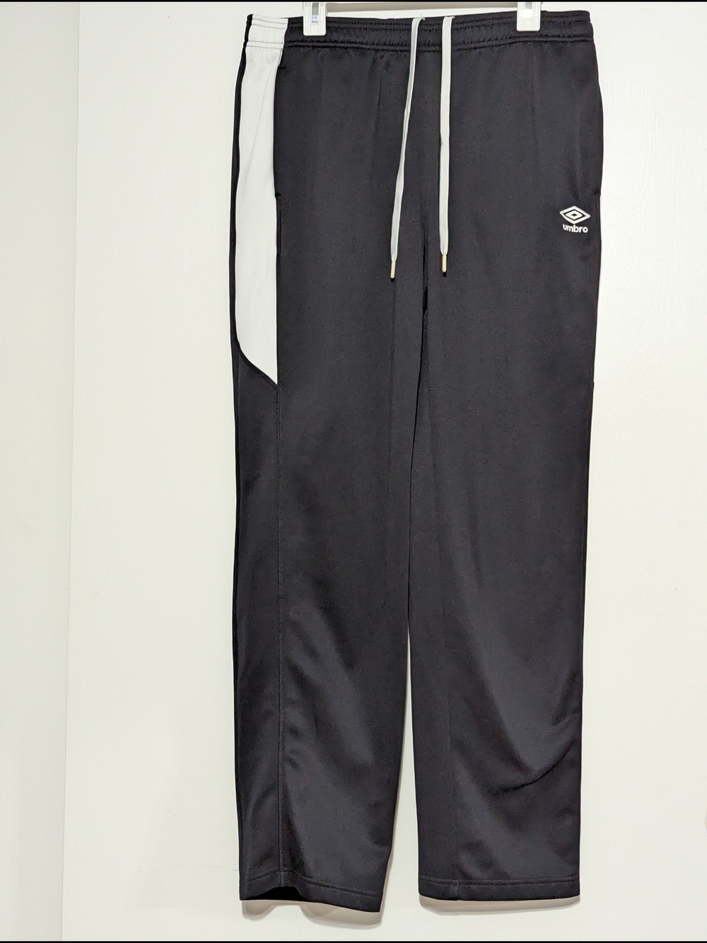 Umbro Black Track Pants with White Accent